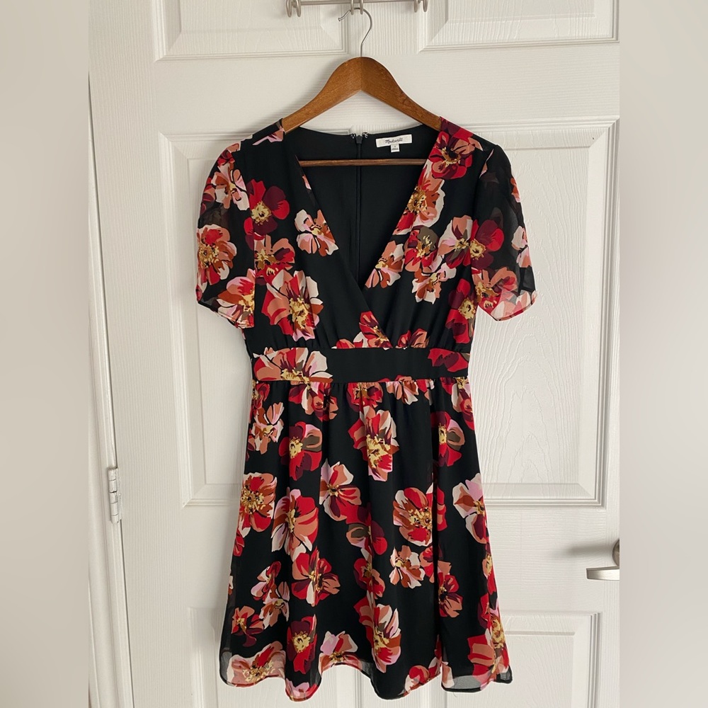 Madewell Tulip-Sleeve Mini Dress in French Rose